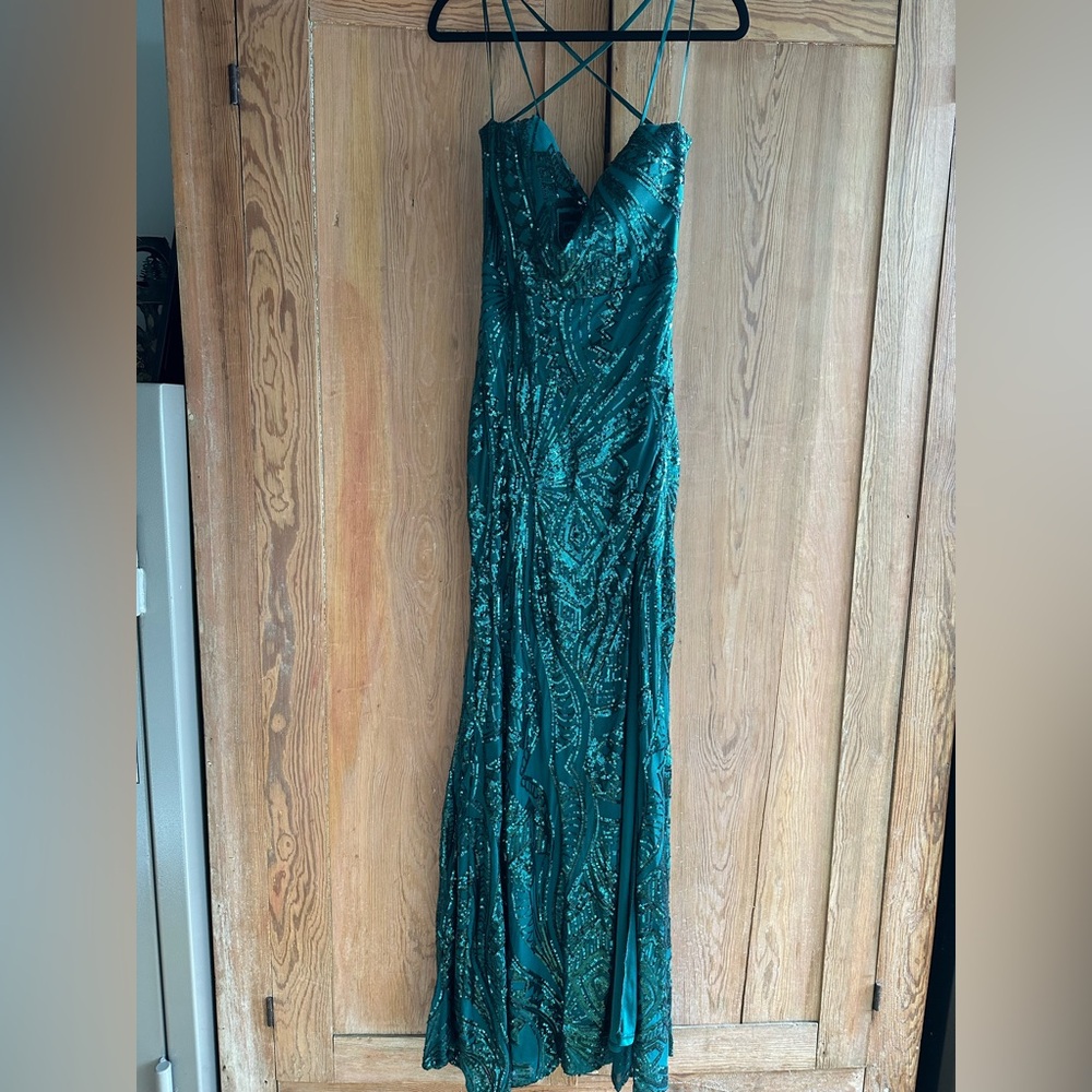 Hunter Green Formal Sequin Formal Dress NWT size 13